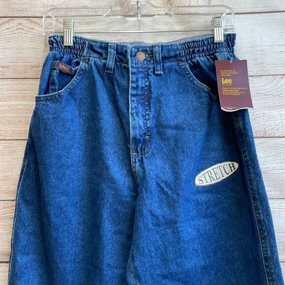 VINTAGE NEW WITH TAGS LEE SIDE ELASTIC JEANS - Picture 2 of 8